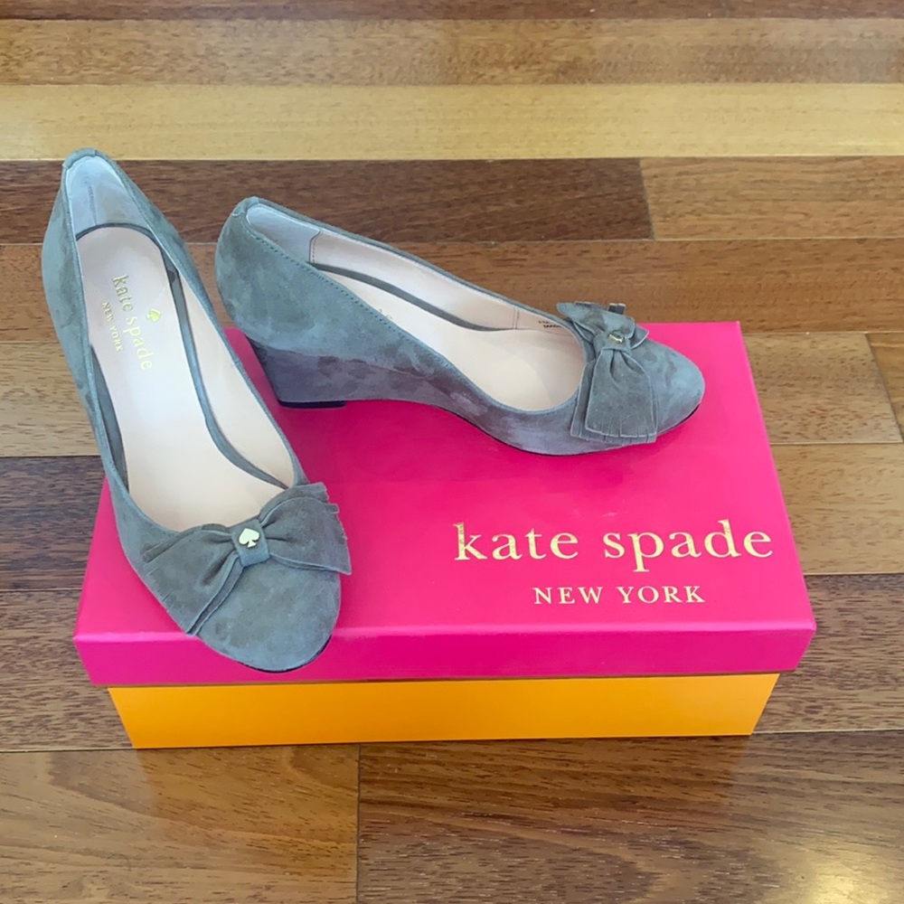 NEW Kate Spade Suede Wedges, 5